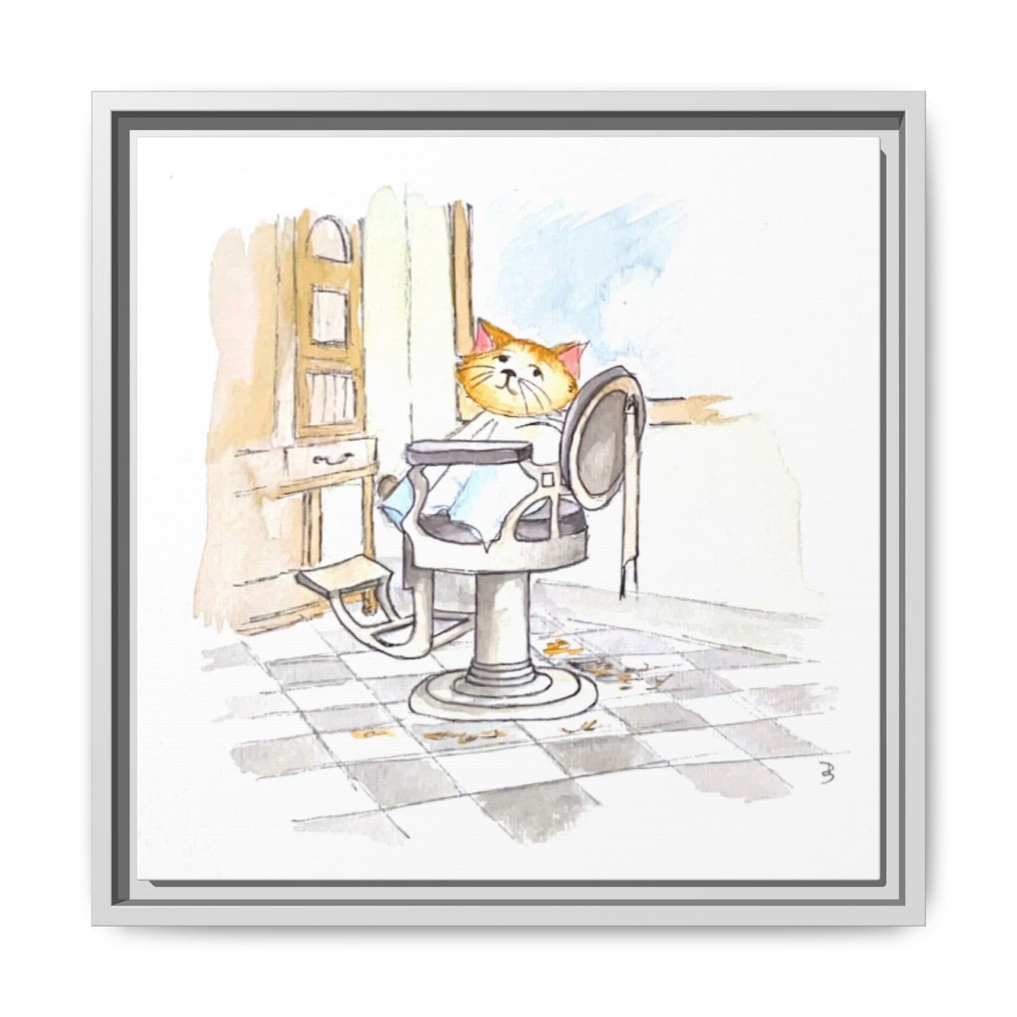 Kitty Fun Matte Canvas Framed