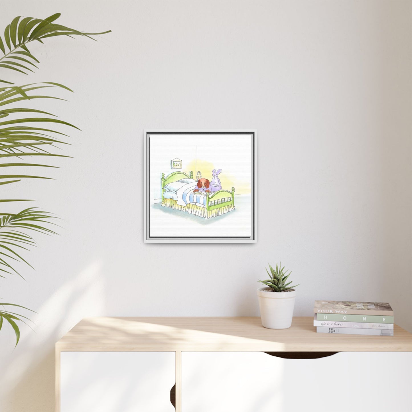 Dogi Fun Matte Canvas Framed