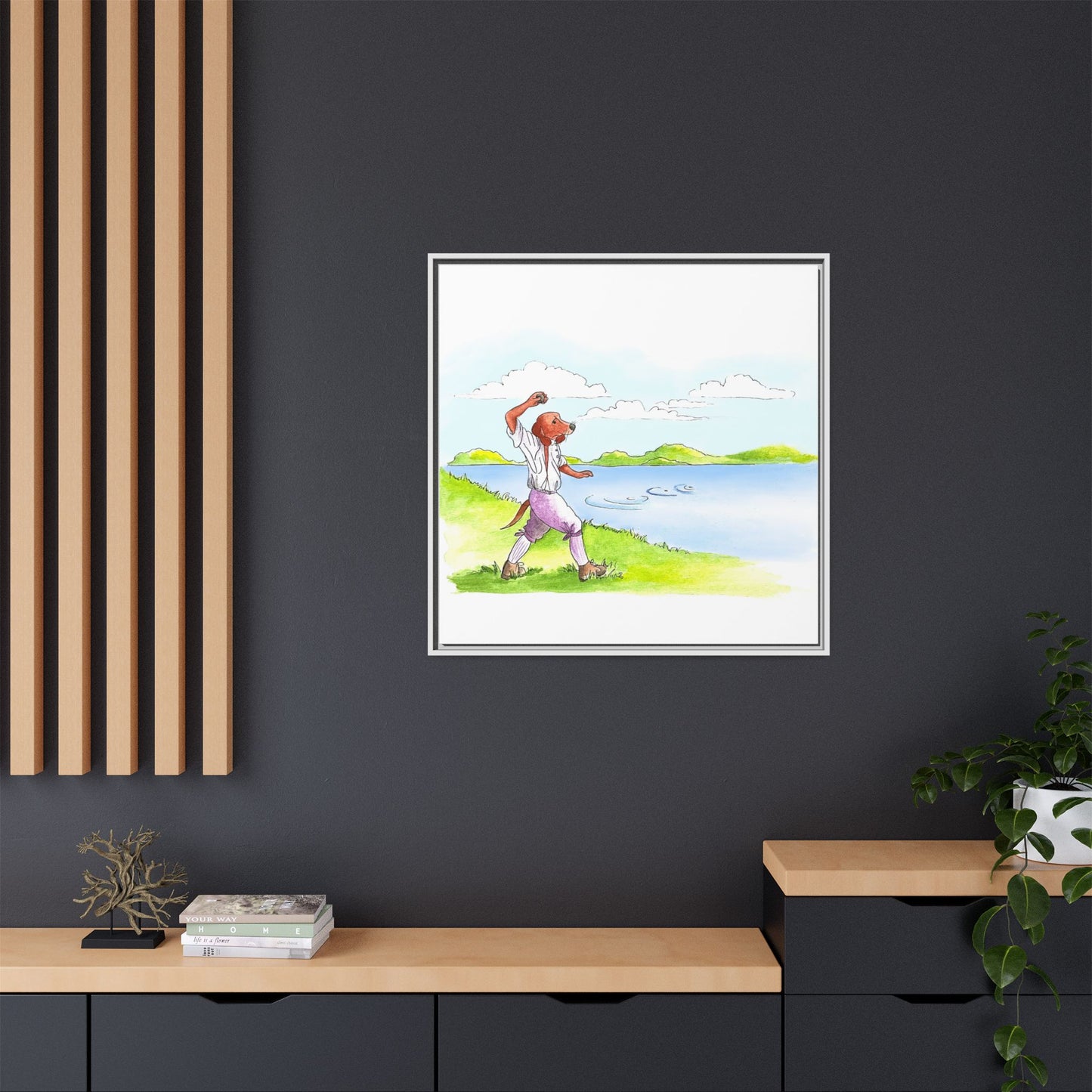Dogi Fun Matte Canvas Framed