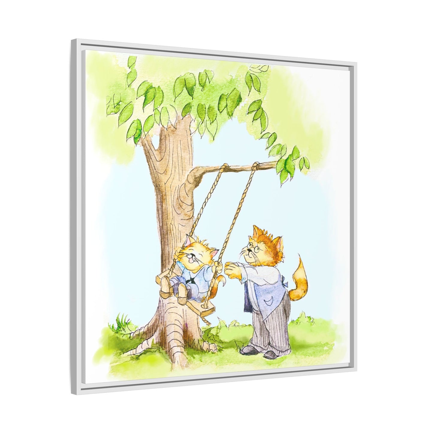 Kitty Fun Matte Canvas Framed