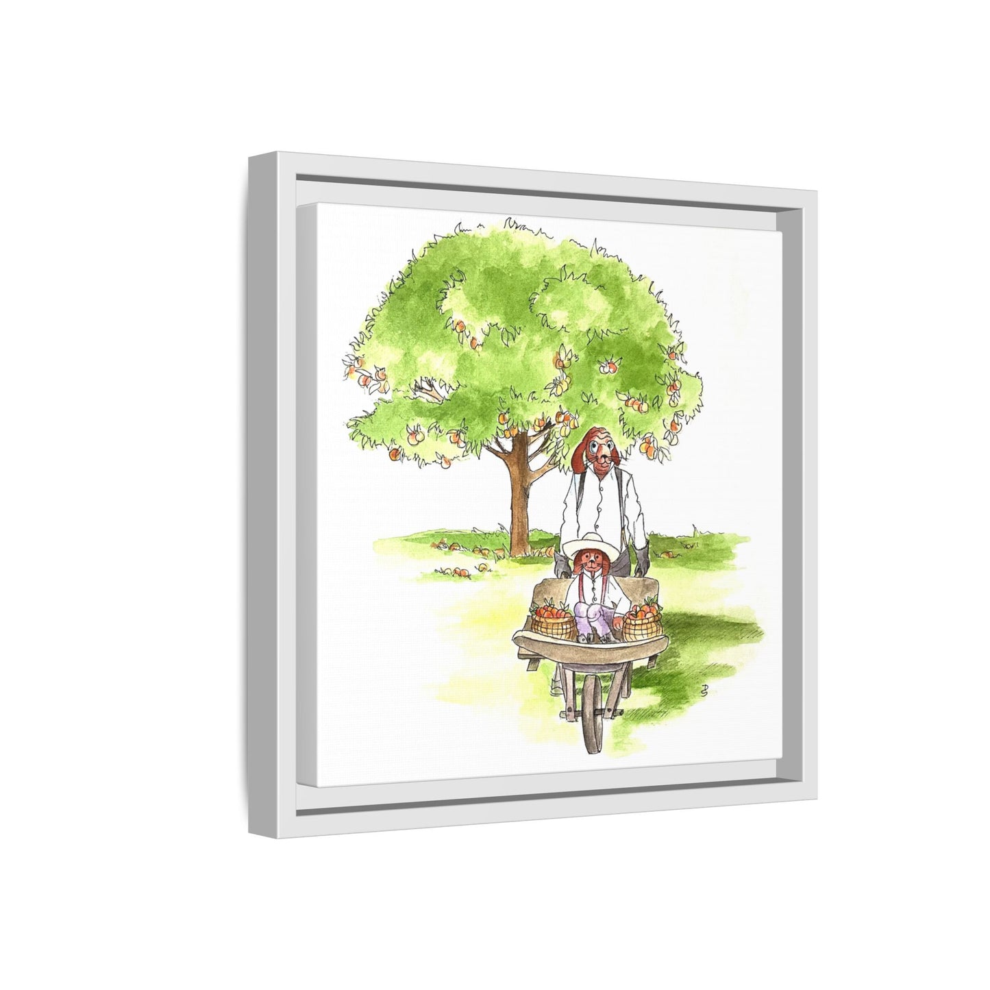 Dogi Fun Matte Canvas Framed