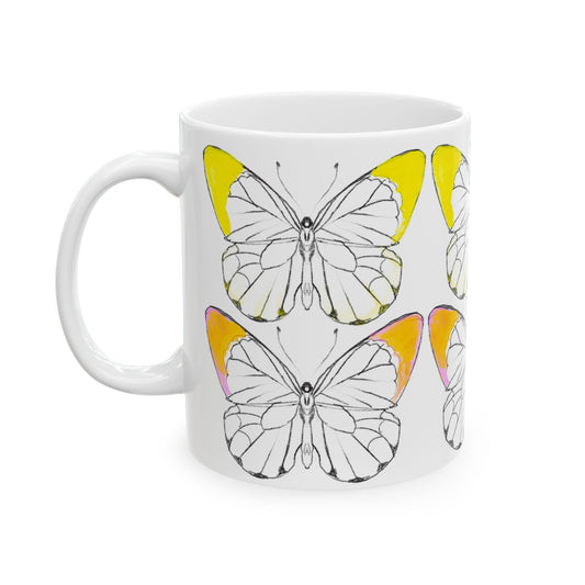 Chroma Ceramic Mug, (11oz, 15oz) yellow orange