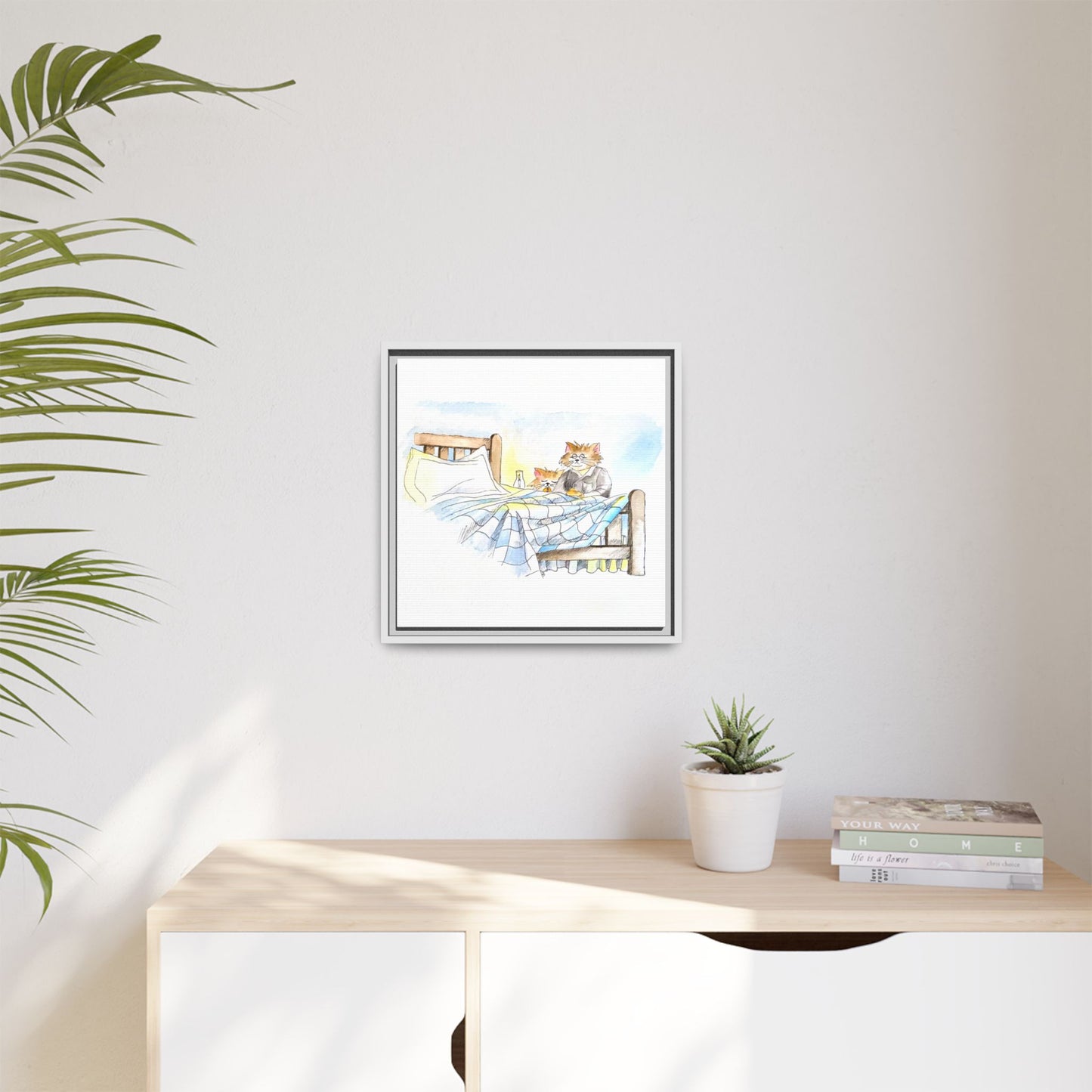 Kitty Fun Matte Canvas Framed