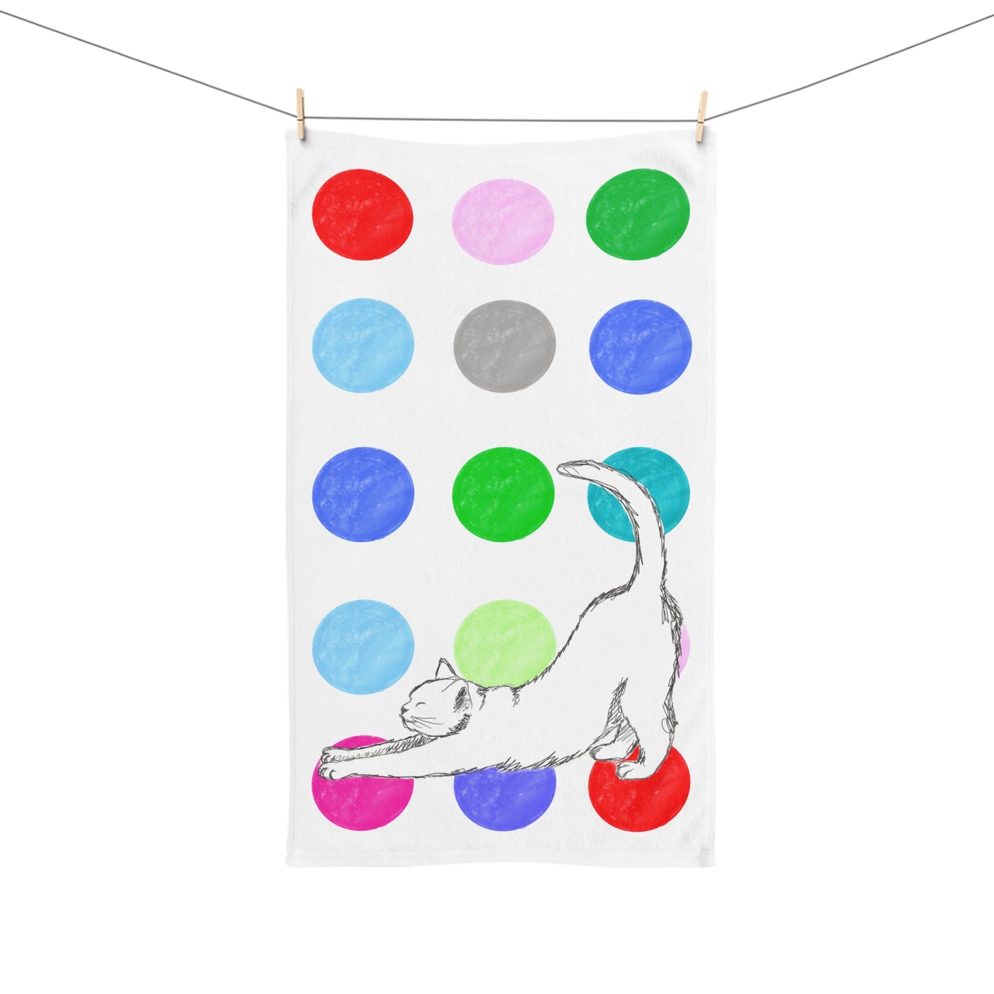 Kitty Fun Hand Towel Multi-Color