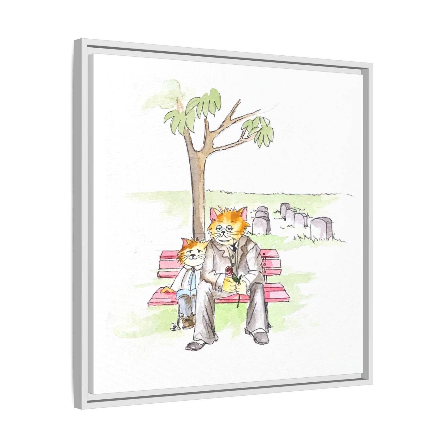 Kitty Fun Matte Canvas Framed