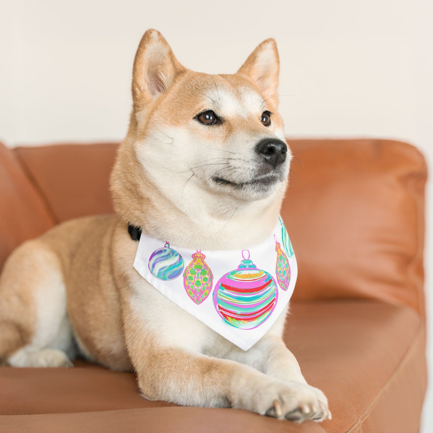 Pet Clothing Bandana Collar Christmas Jolly Woofs