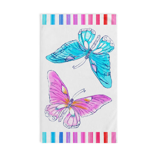 Hand Towel Watercolor Butterflies