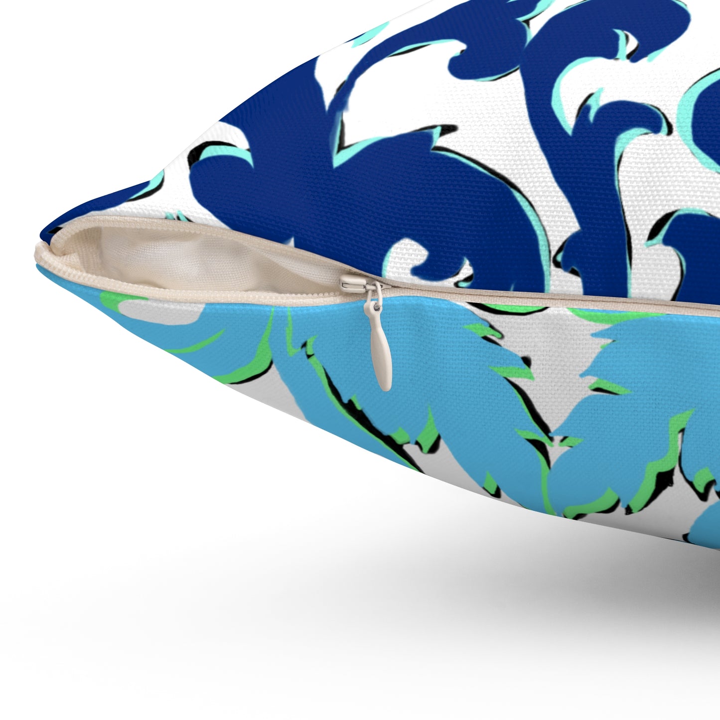 Scrollwork Polyester Square Pillow "You will seek..."