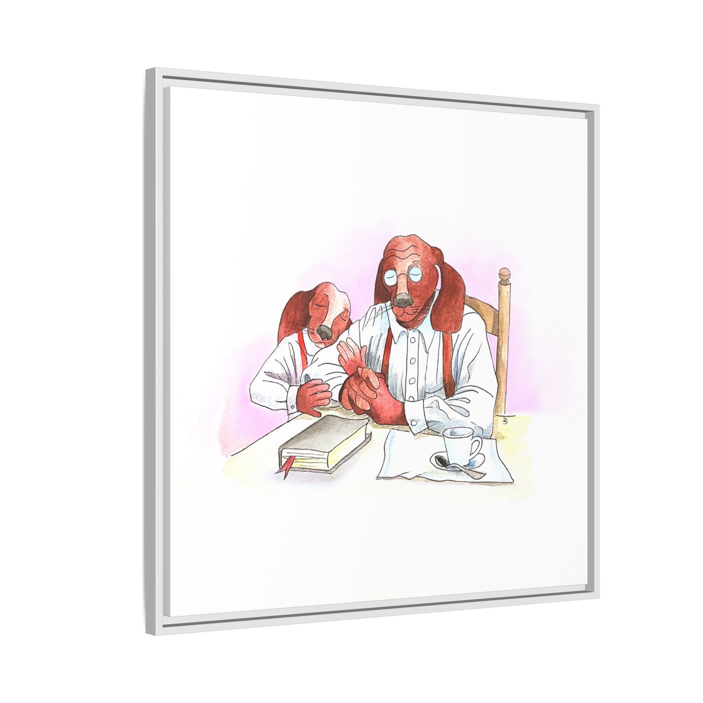 Dogi Fun Matte Canvas Framed