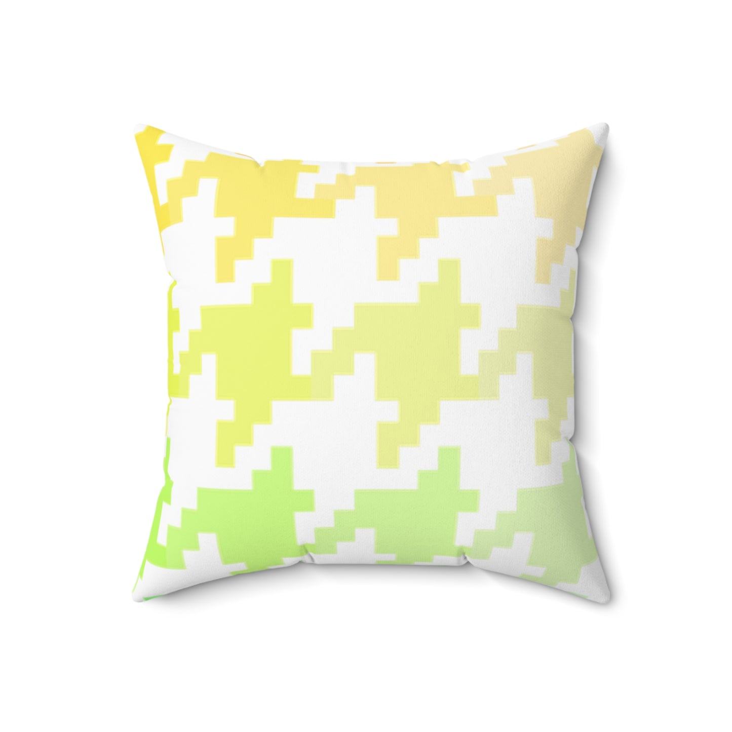 Hounds Tooth Fun Pillow Yellow/Green