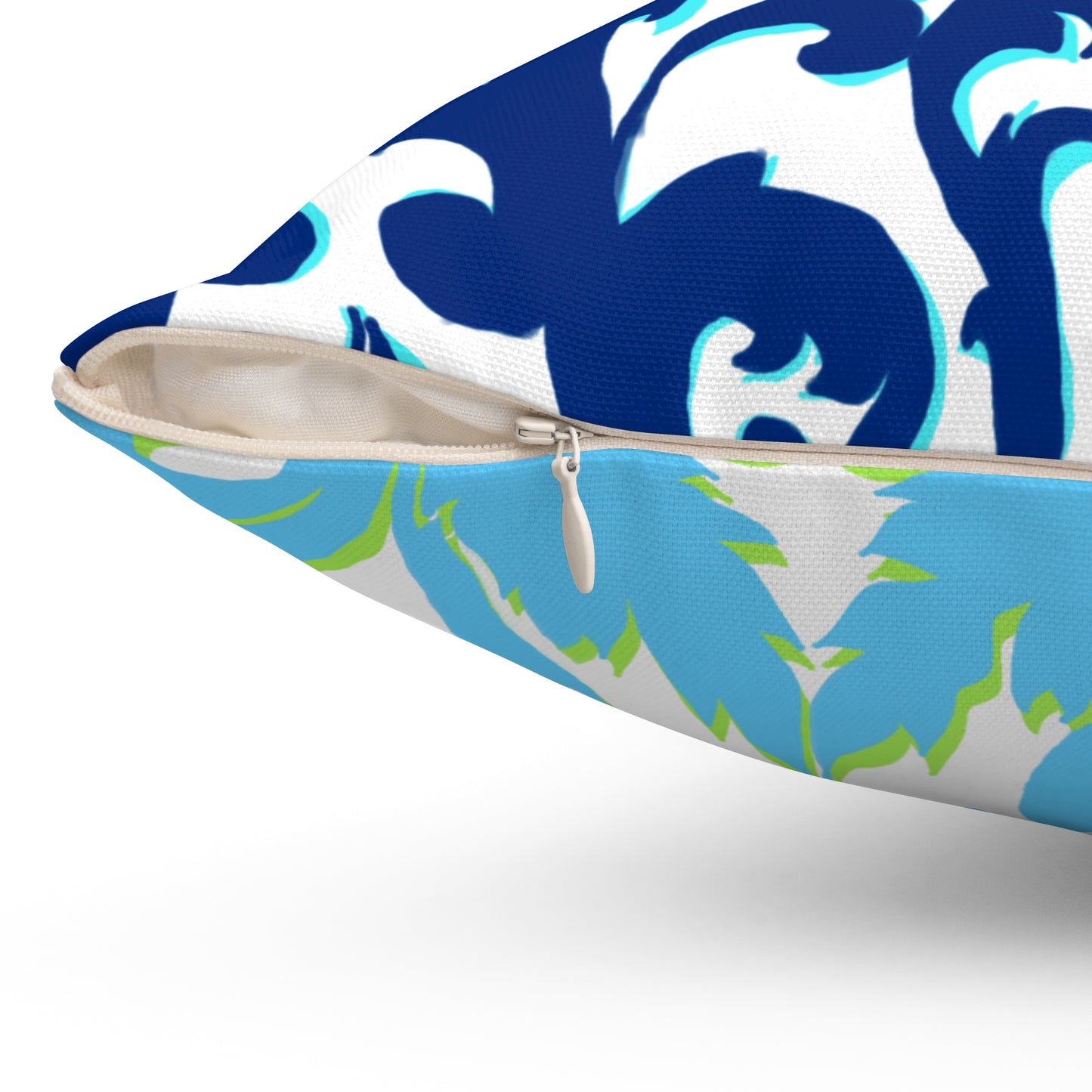 Scrollwork Polyester Square Pillow "Devote yourselves..."