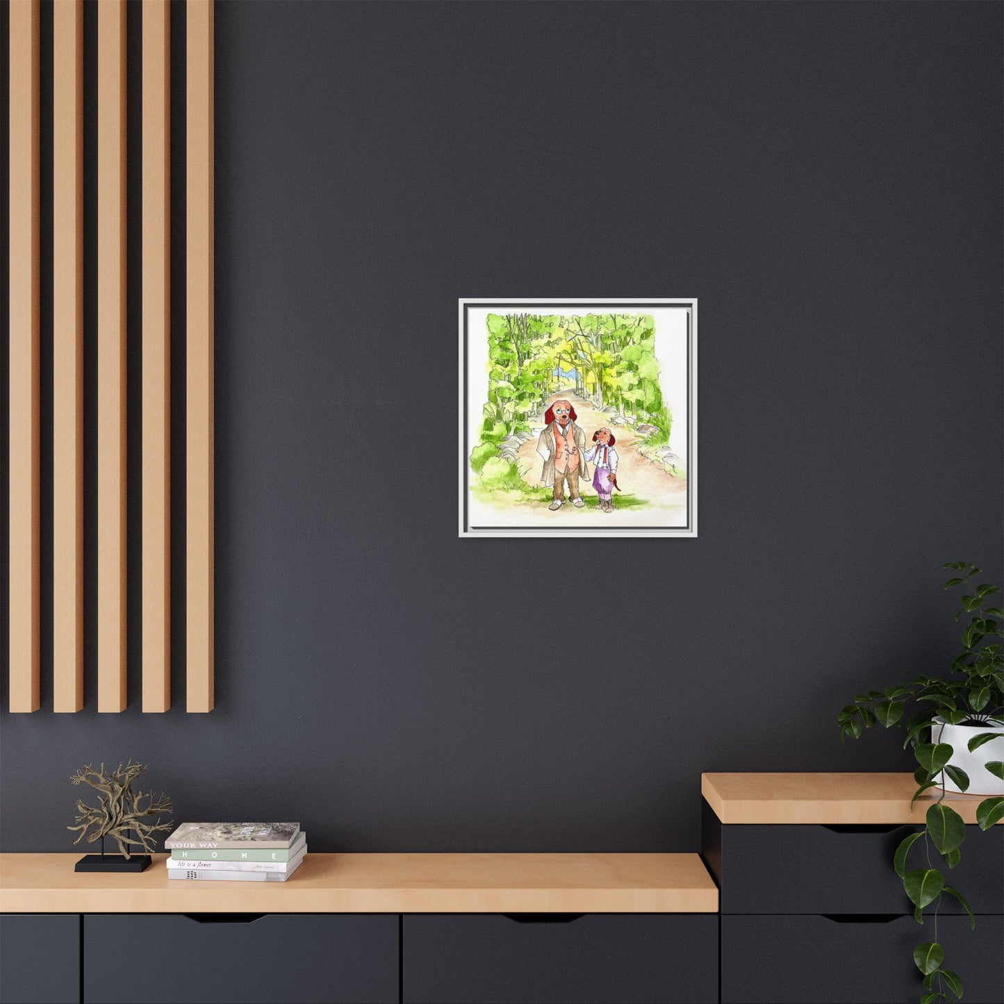 Dogi Fun Matte Canvas Framed