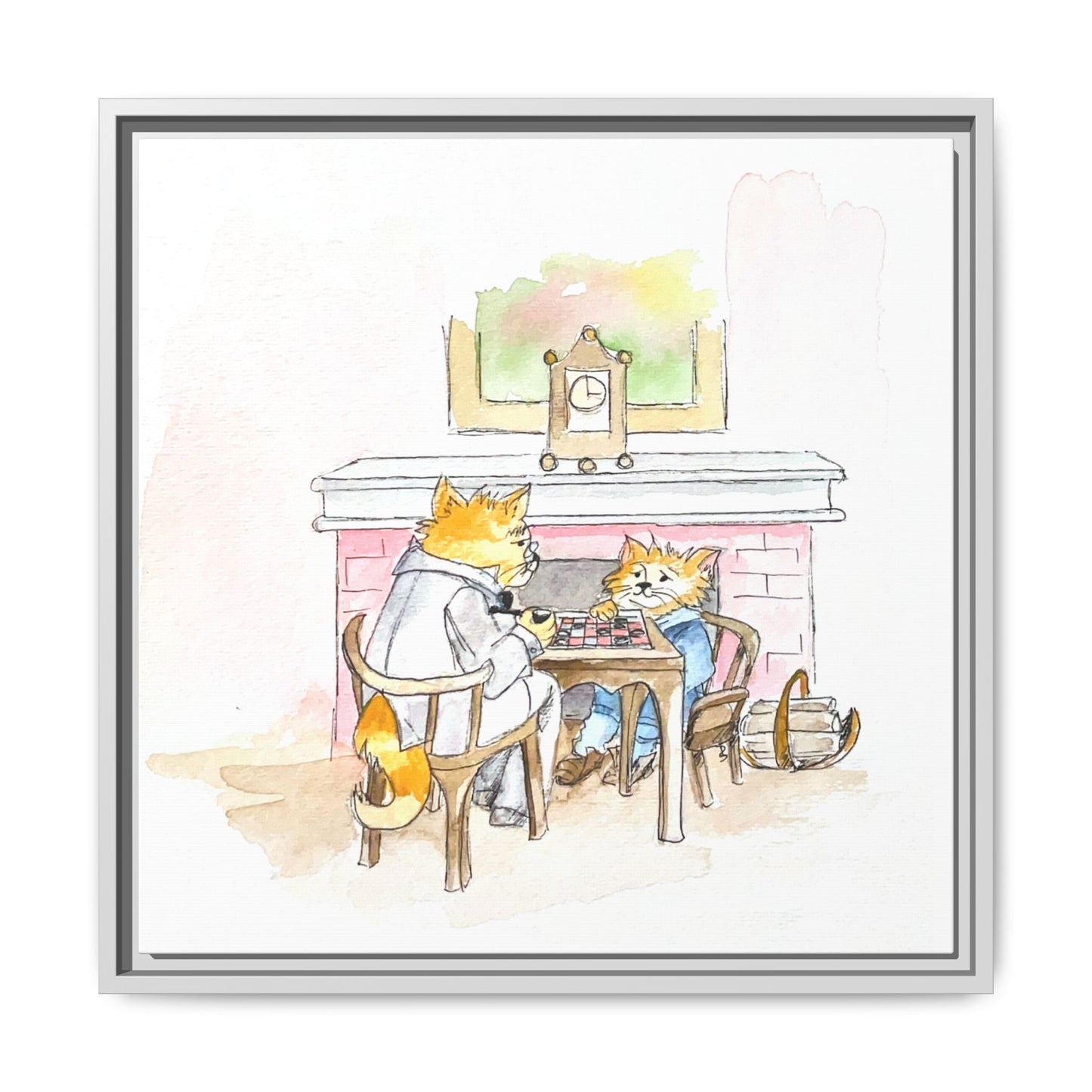 Kitty Fun Matte Canvas Framed