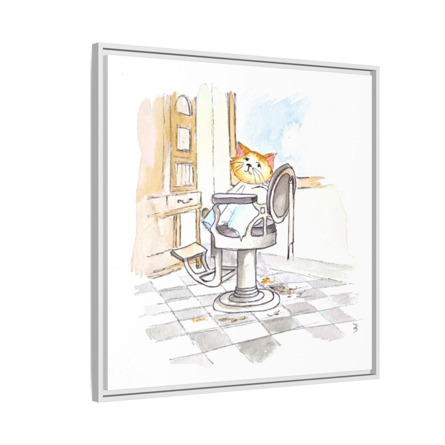 Kitty Fun Matte Canvas Framed