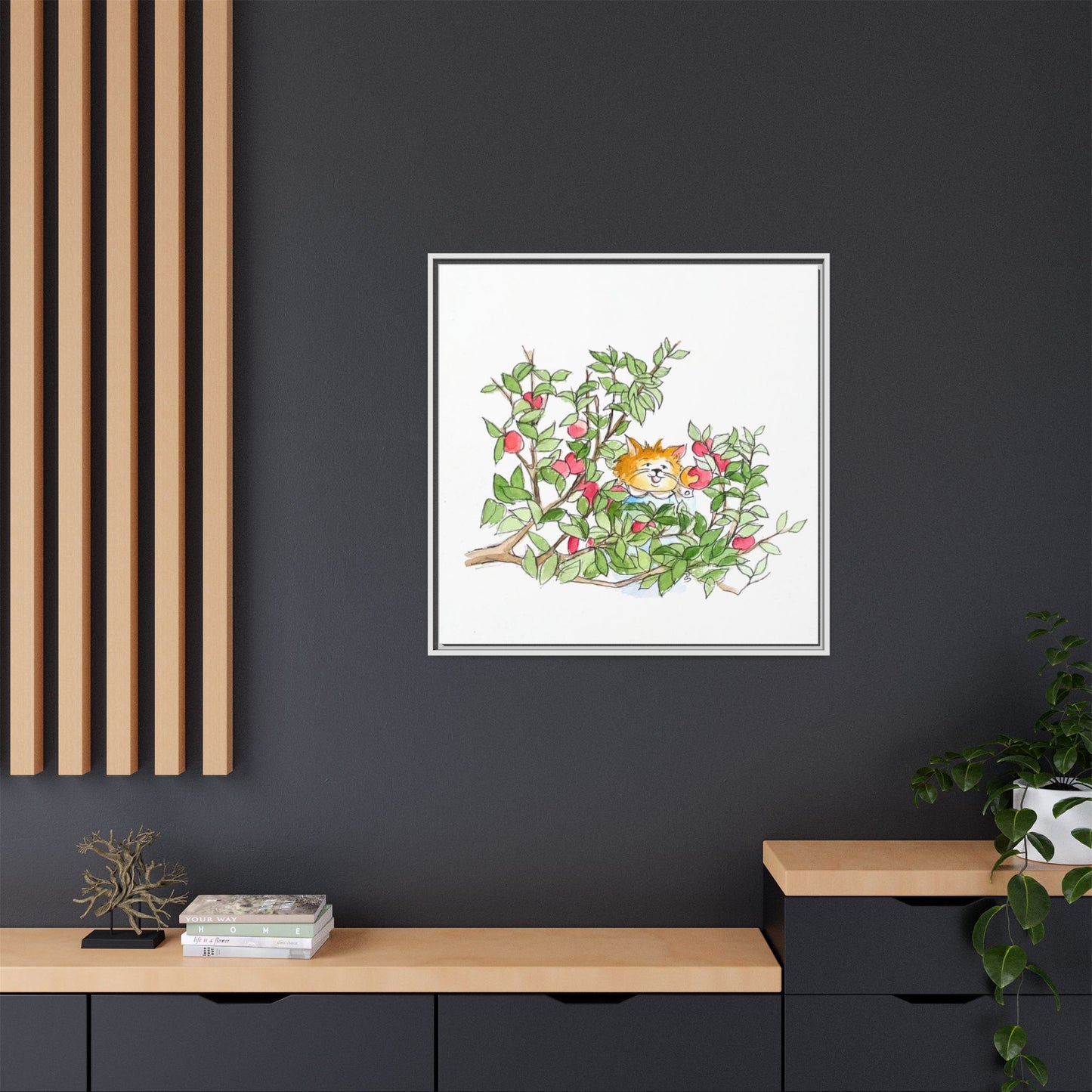 Kitty Fun Matte Canvas Framed