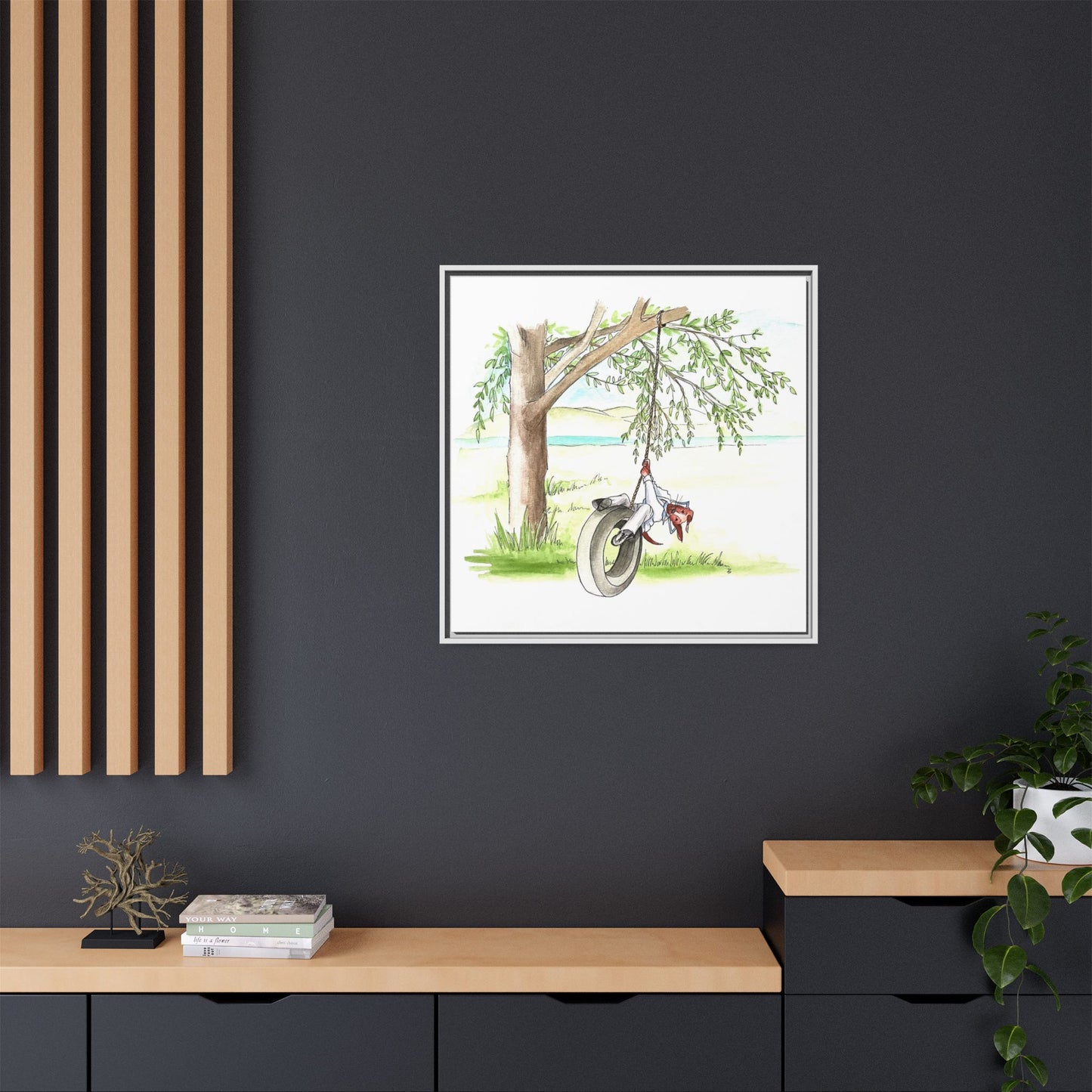Dogi Fun Matte Canvas Framed
