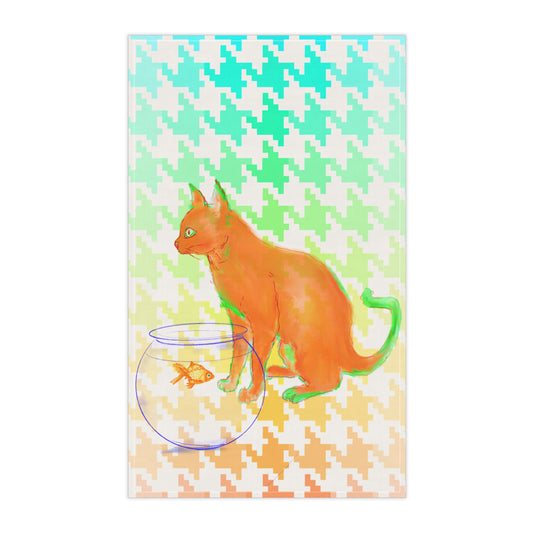 Colorful Cat Tea Towel