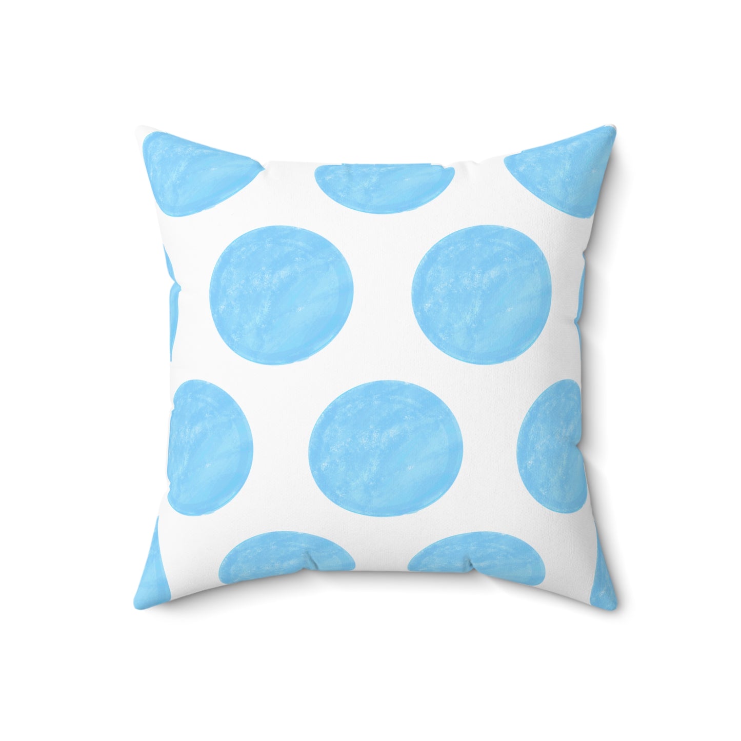 Polka Dot Palette Polyester Square Pillow light blue