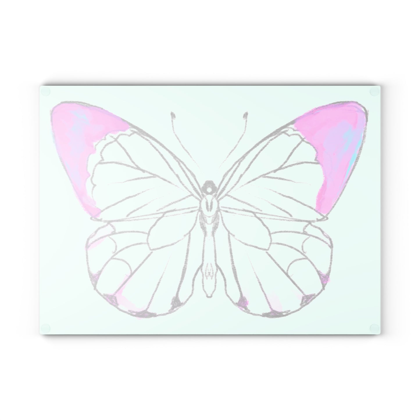 Chroma Glass Cutting Board Raspberry