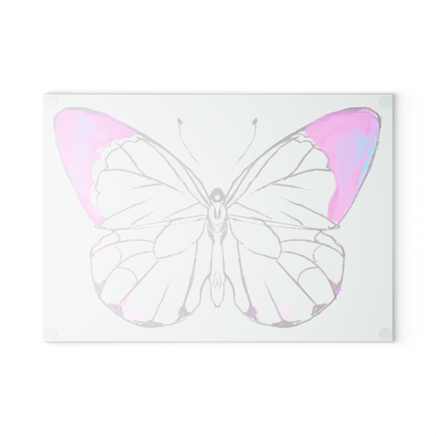 Chroma Glass Cutting Board Raspberry