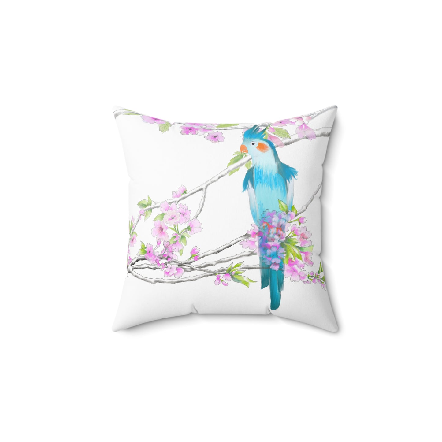 Jolly Birds Spun Polyester Square Pillow