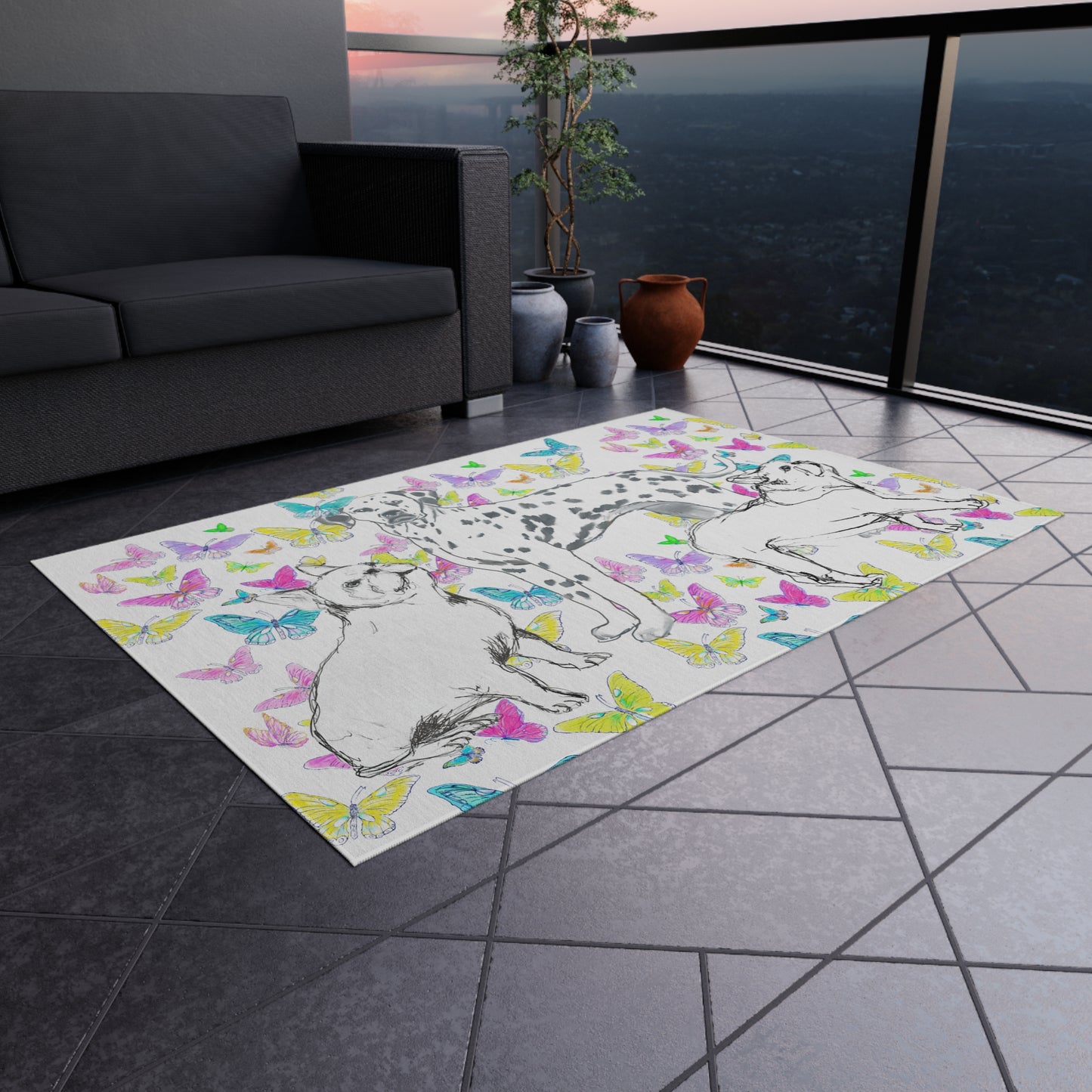 Dogi Butterfly Flutter Indoor/Outdoor Rug