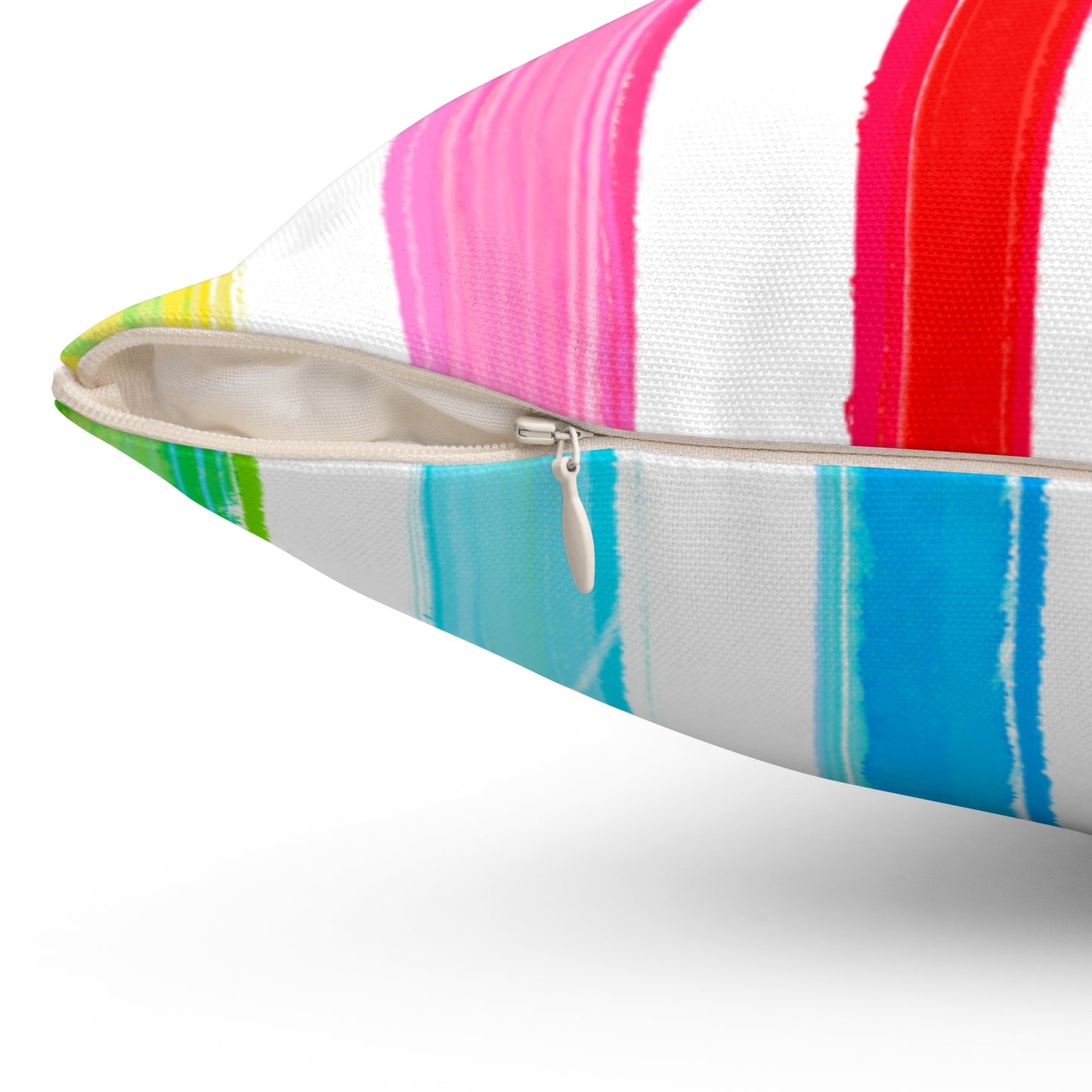 Square Pillow Watercolor Stripes
