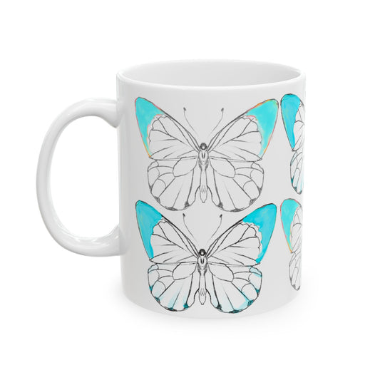 Chroma Ceramic Mug, (11oz, 15oz) Aqua
