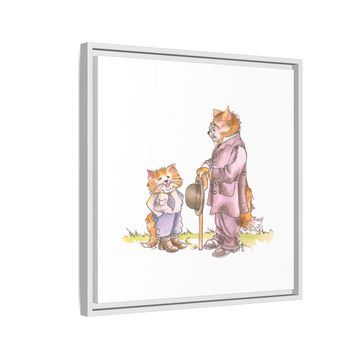 Kitty Fun Matte Canvas Framed