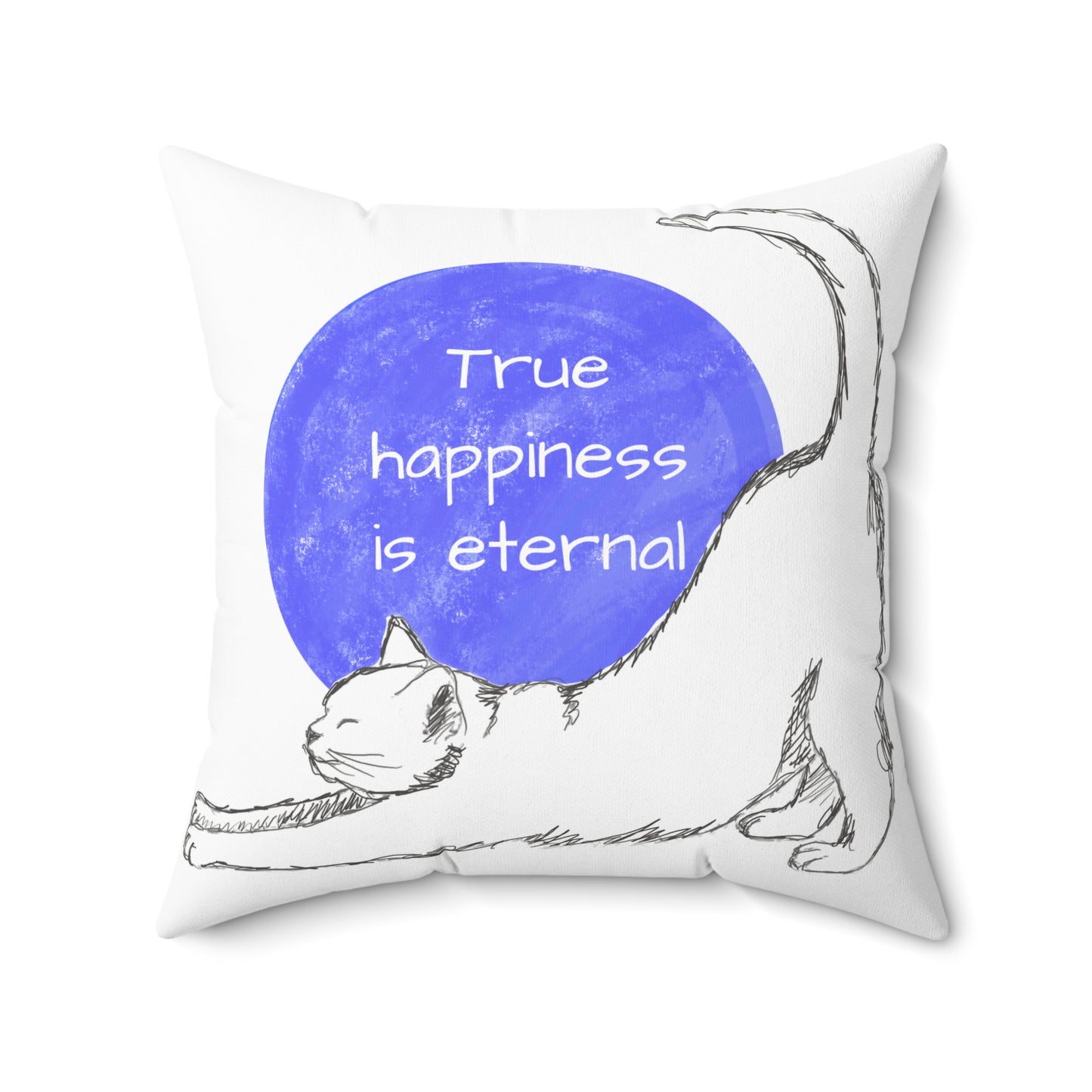 Colorful Cats & Dog Polyester Square Pillow True happiness,,,