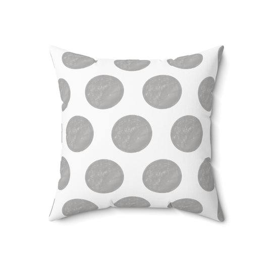 Polka Dot Palette Polyester Square Pillow Gray