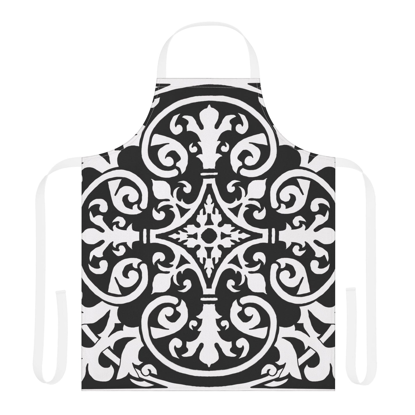 Scrollwork Apron Black