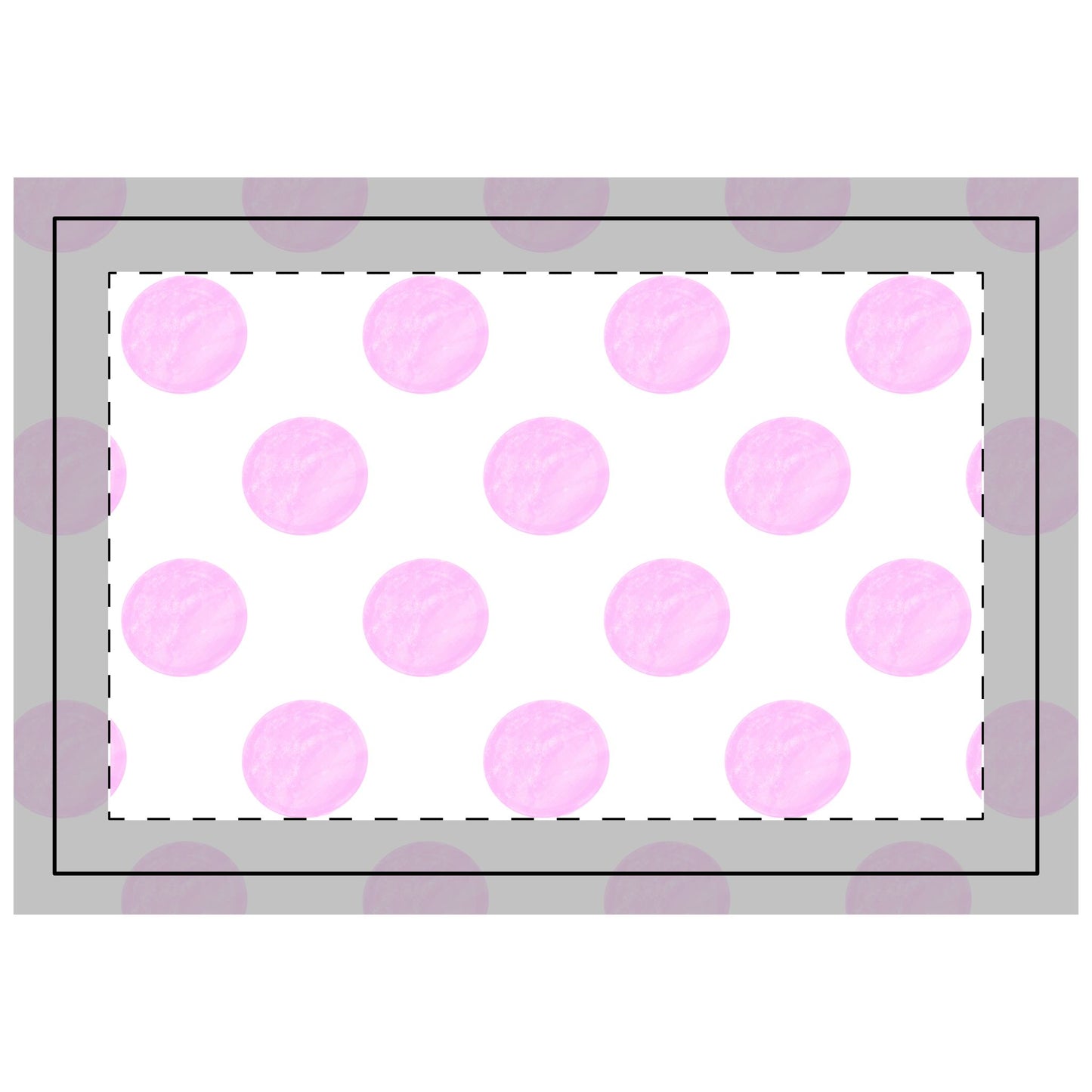 Polka Dot Polyester Quilted Placemat- Polka Dot Pink