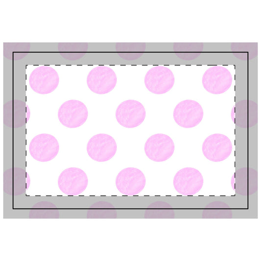 Polka Dot Polyester Quilted Placemat- Polka Dot Pink