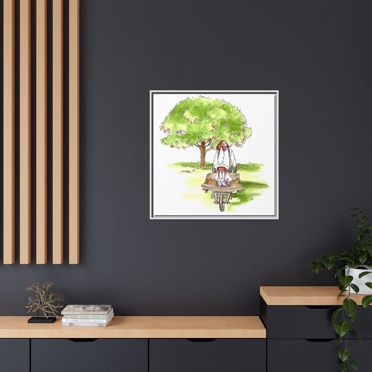 Dogi Fun Matte Canvas Framed