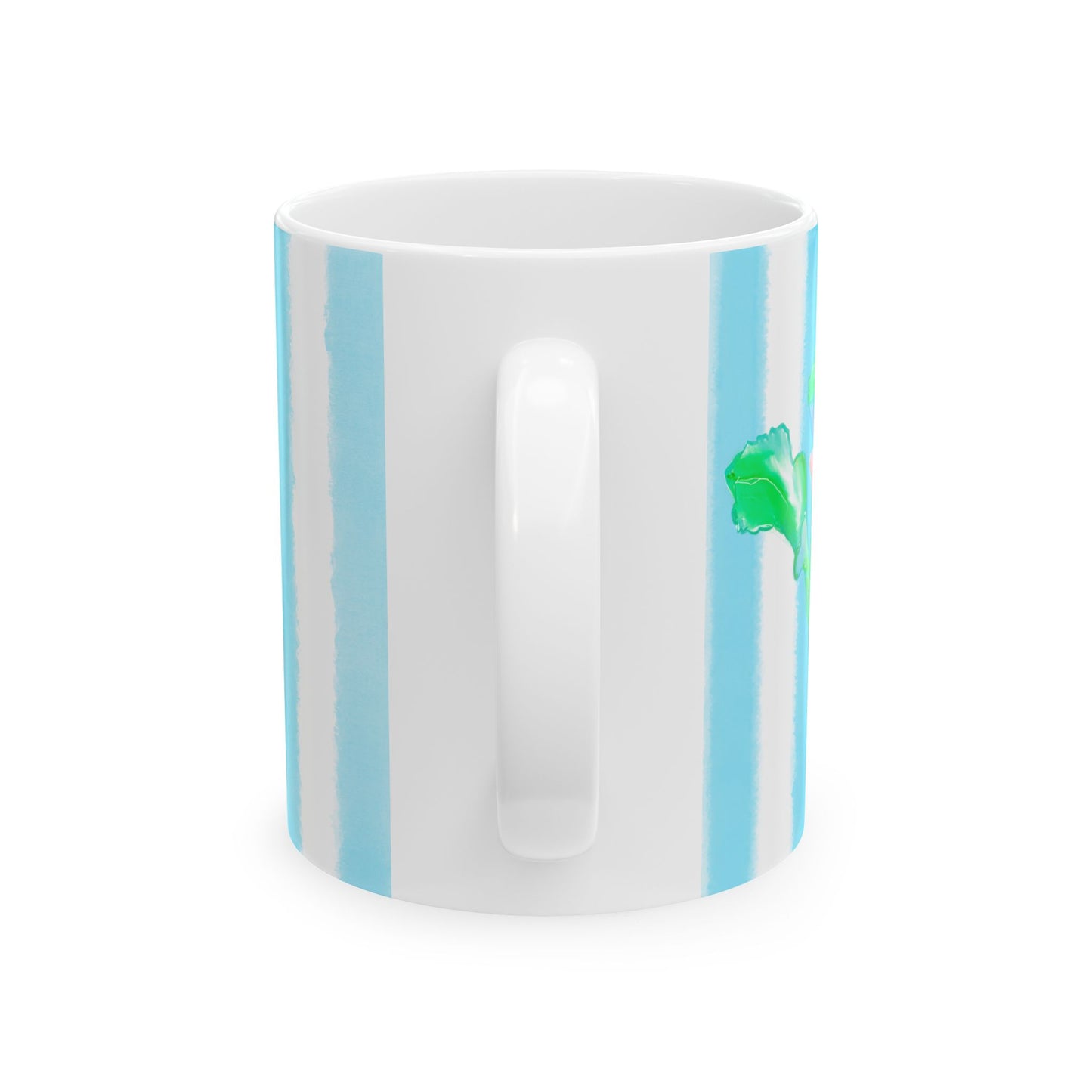 Dancing Tulips Mug Aqua Green