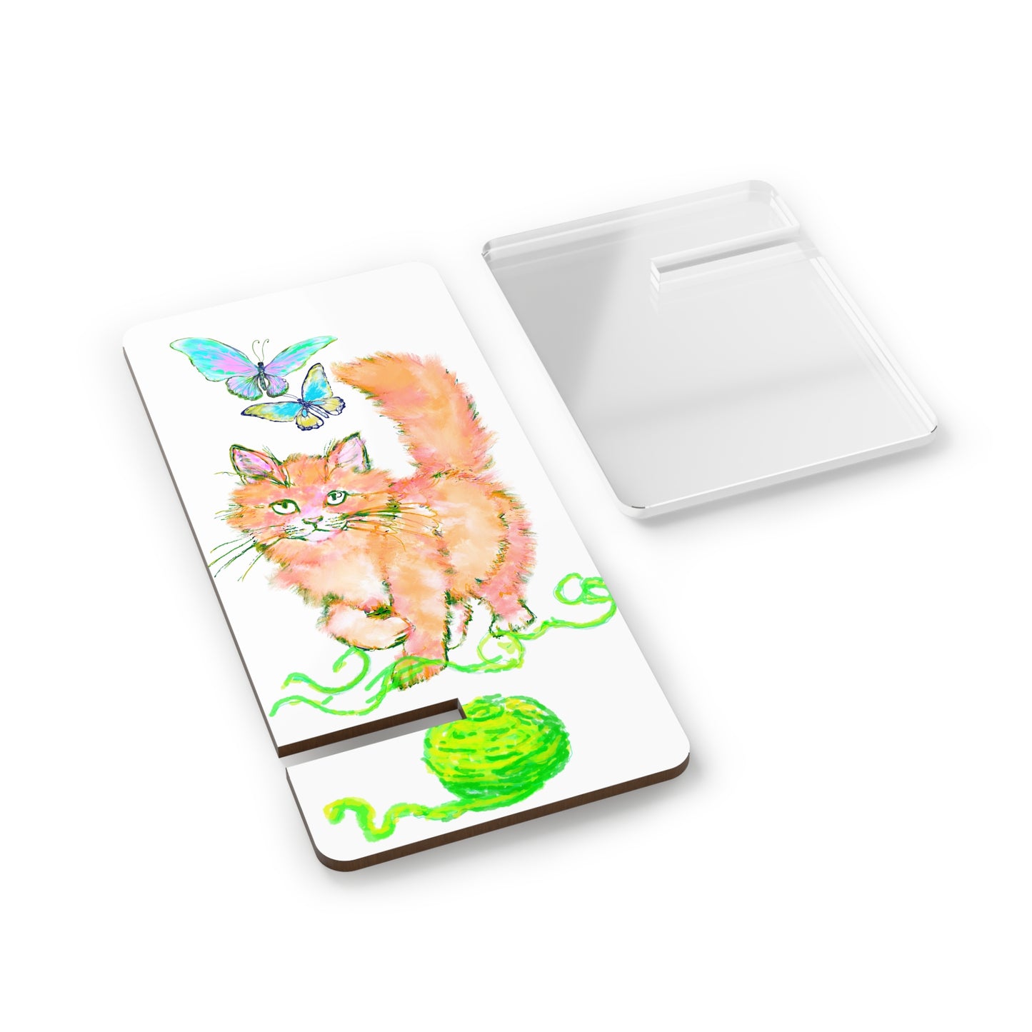 Colorful Cats & Dogs Smartphone Display Stand Orange