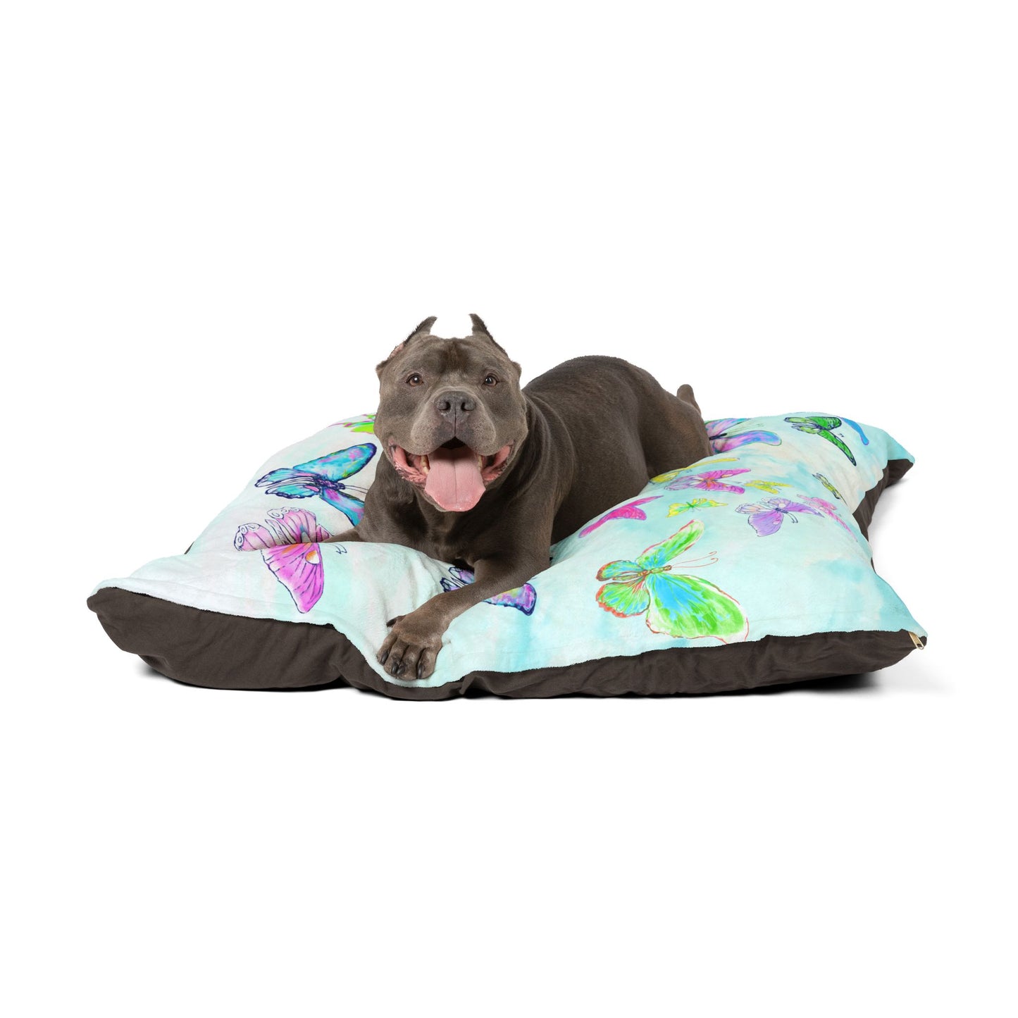 Dogi Butterfly Flutter Pet Bed Colorful Butterflies Aqua Sky