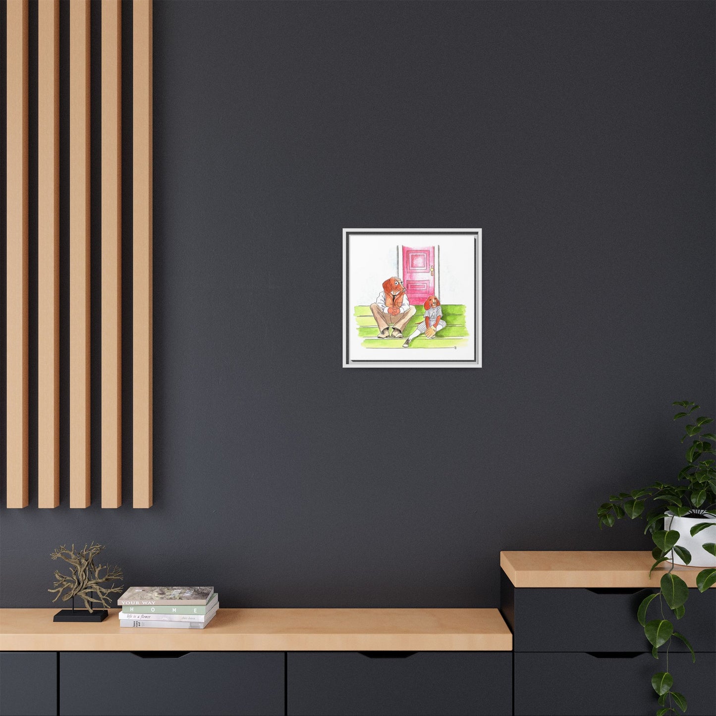 Dogi Fun Matte Canvas Framed