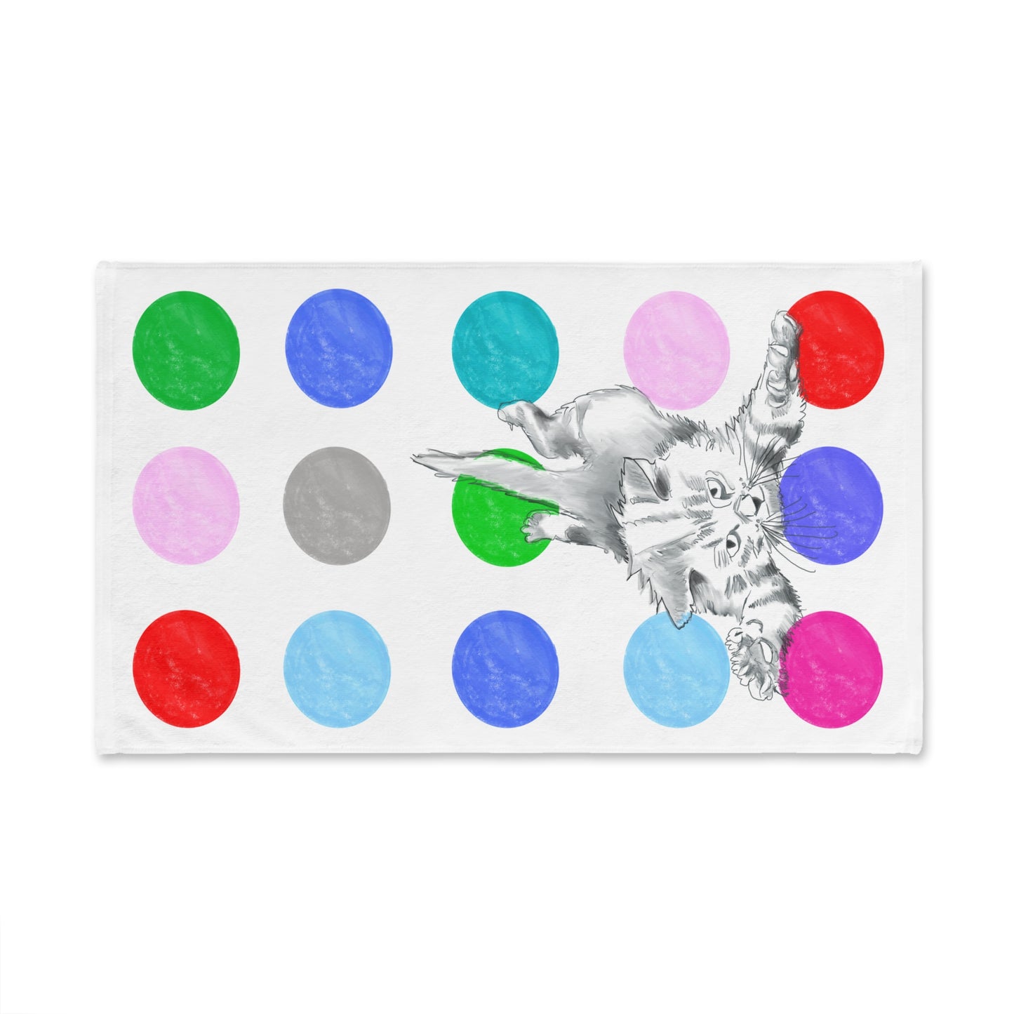 Kitty Fun Hand Towel Multi-Color