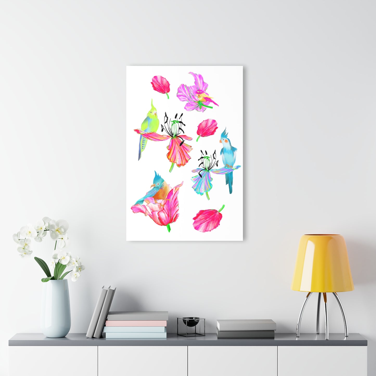 Wall Art Dancing Tulips Acrylic Prints (French Cleat Hanging)