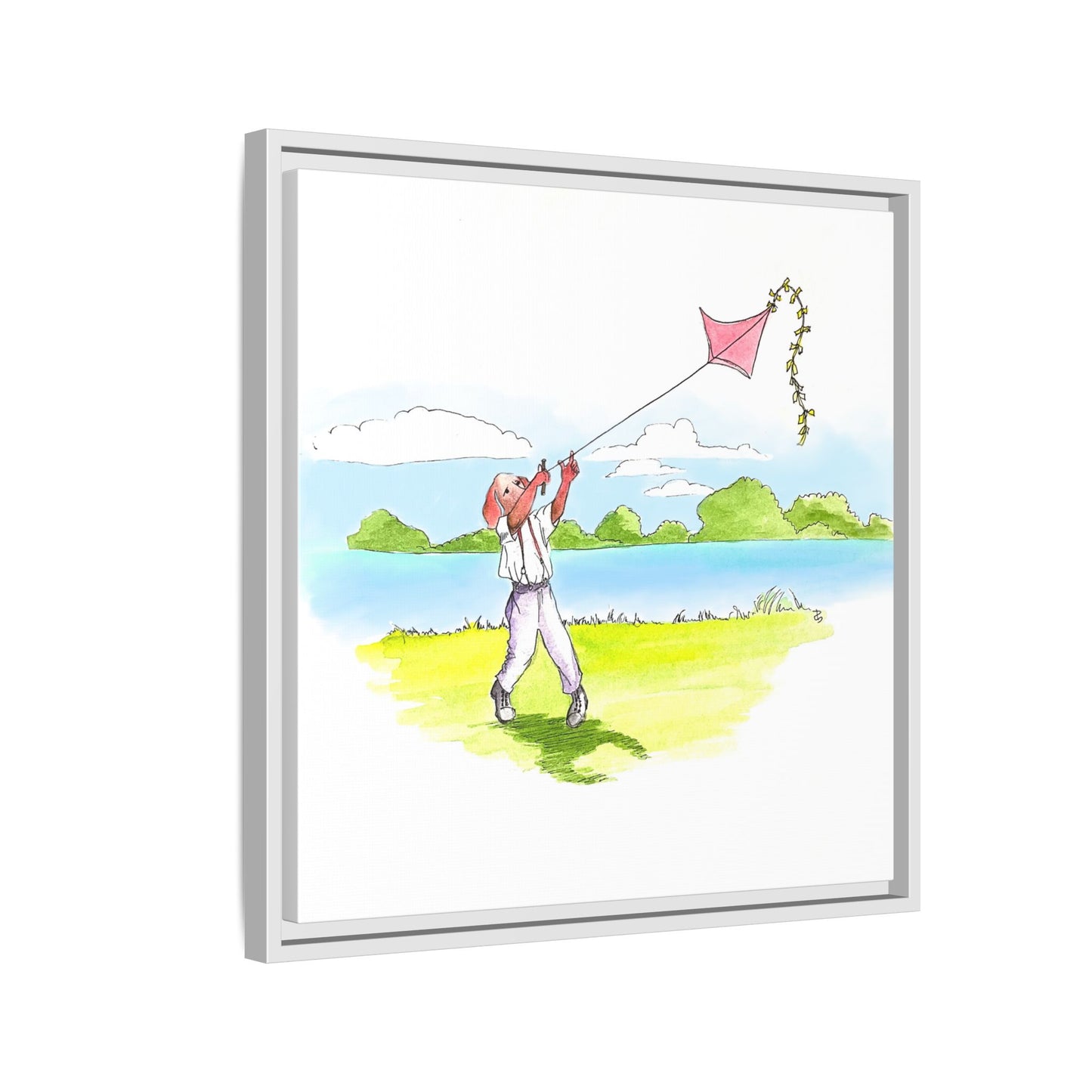 Dogi Fun Matte Canvas Framed