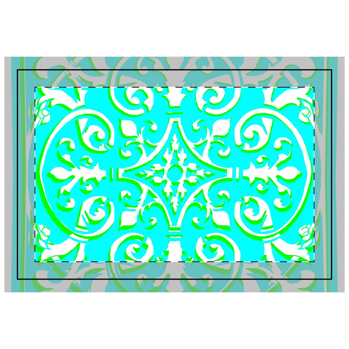 Quilted Placemat Hand-Drawn Classic