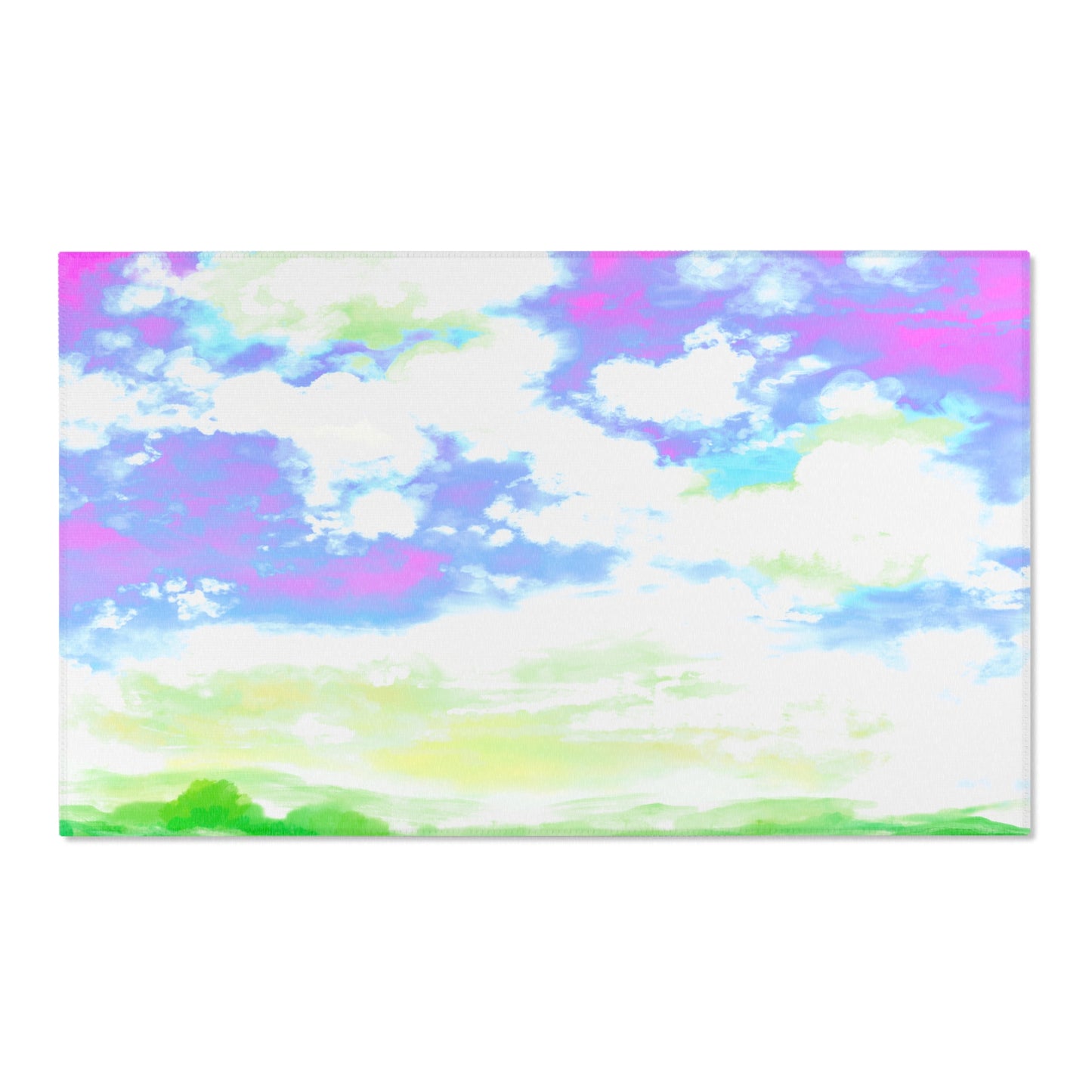 Joyful Landscapes Indoor Area Rug, Purple and Raspberry