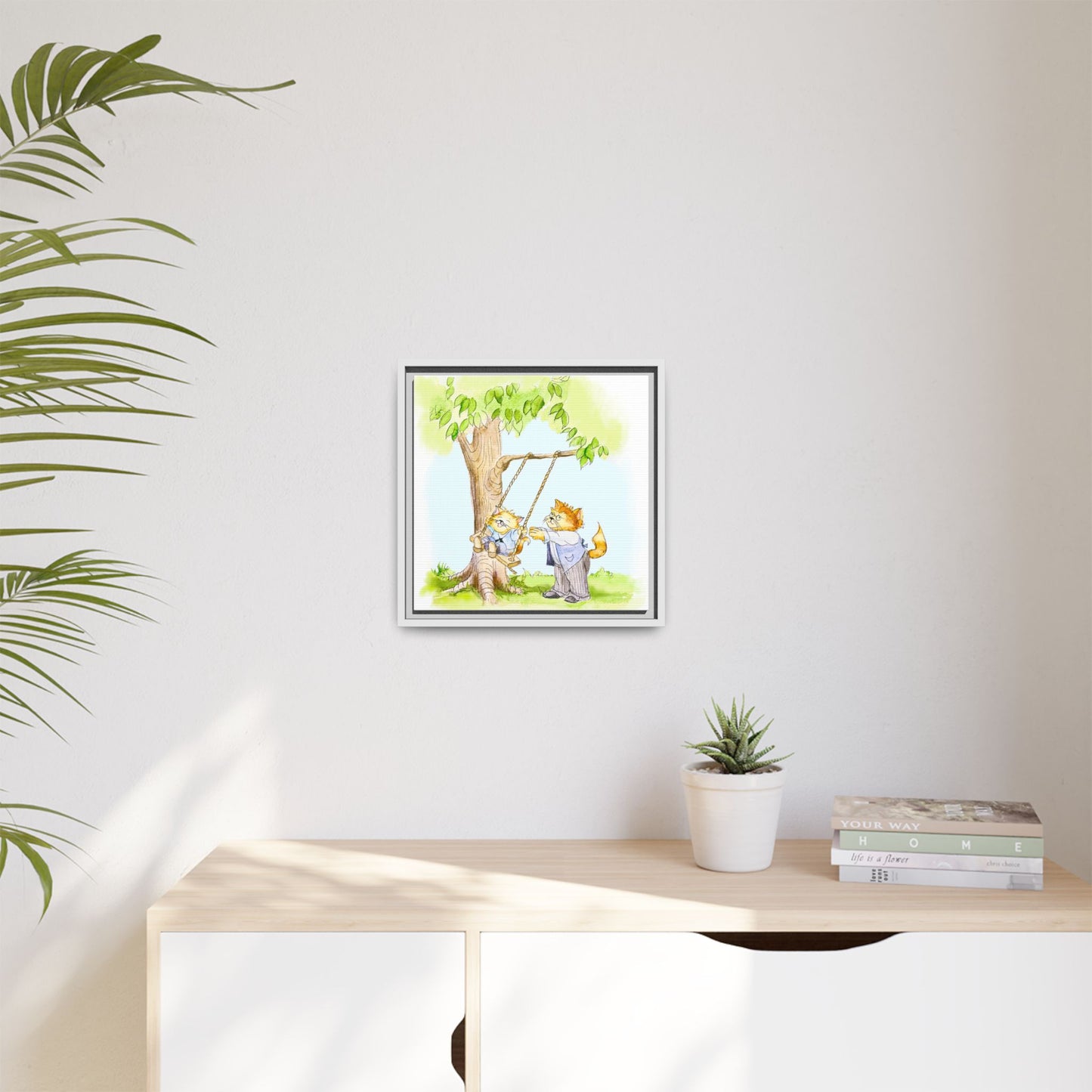 Kitty Fun Matte Canvas Framed