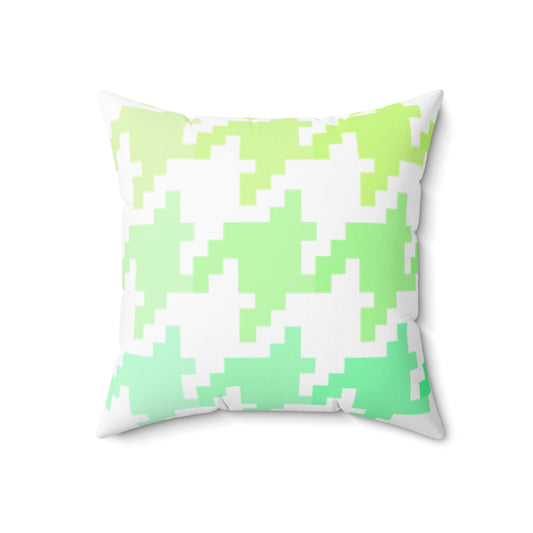 Hounds Tooth Fun Pillow Green