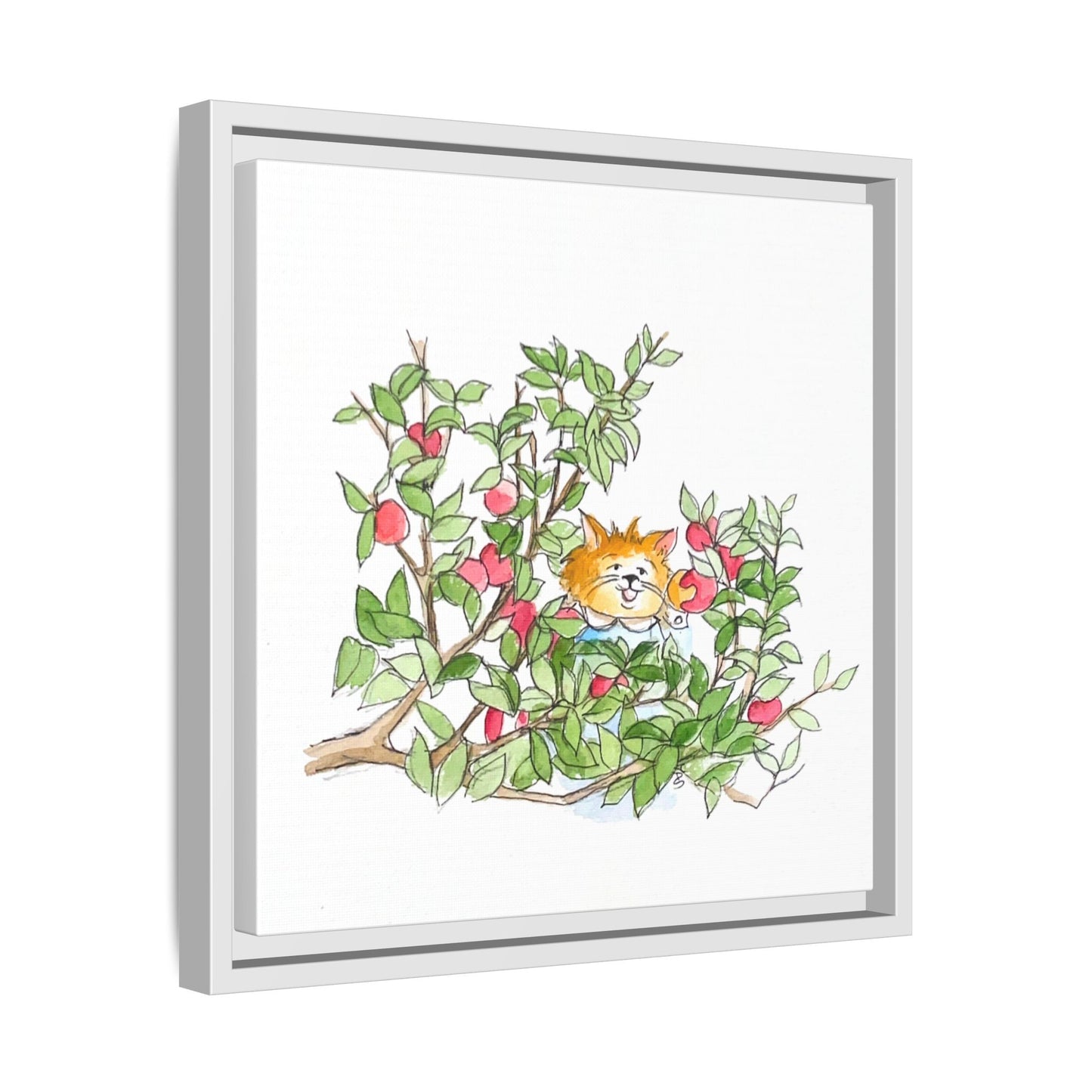 Kitty Fun Matte Canvas Framed