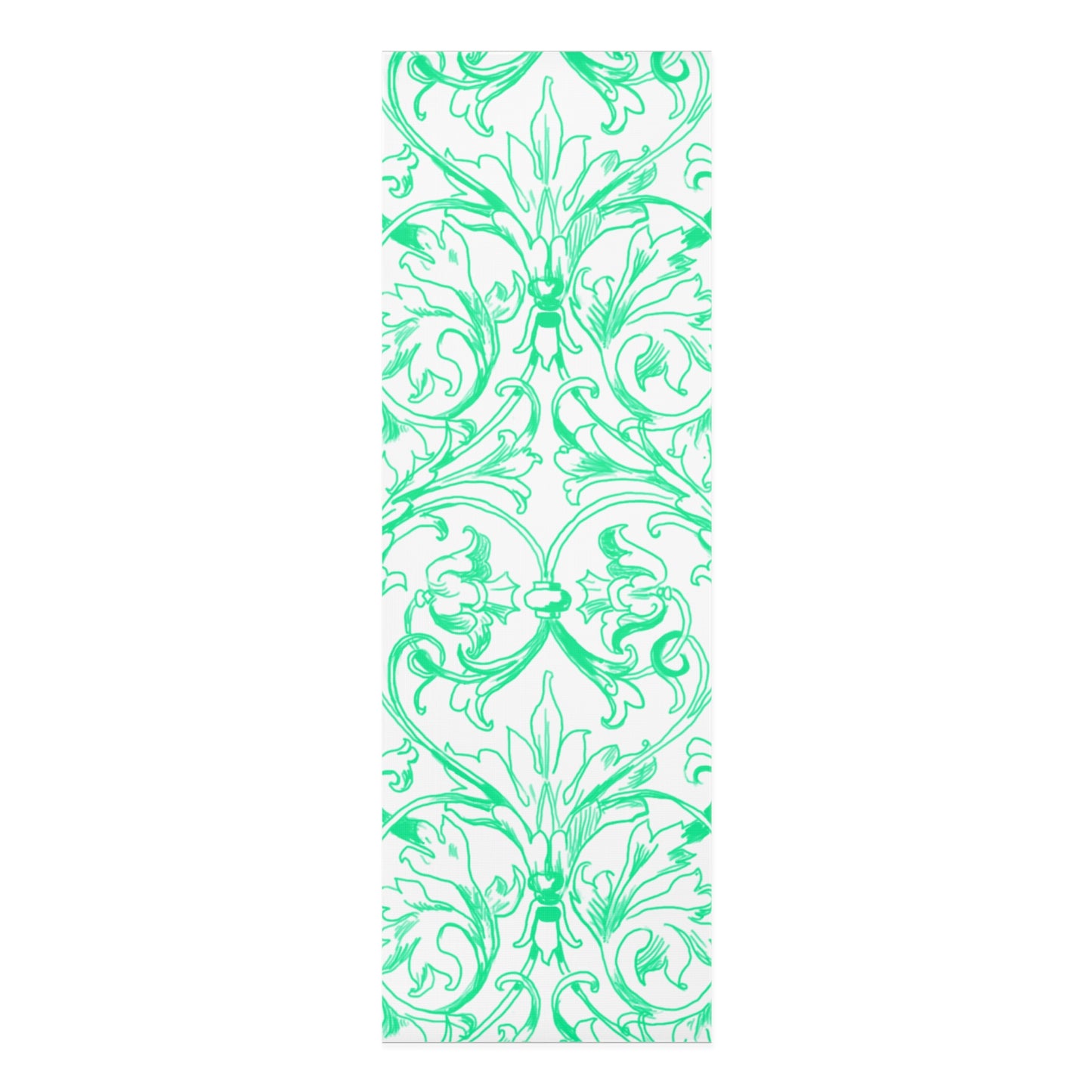 Scrollwork Exercise Mat Green-Blue