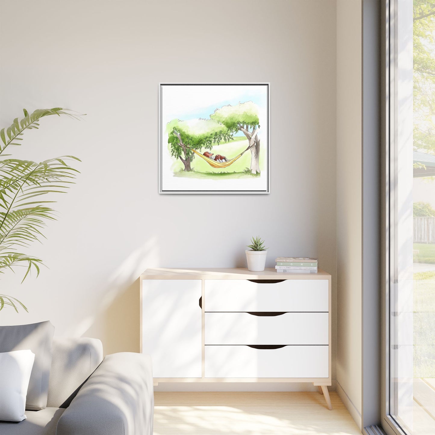 Dogi Fun Matte Canvas Framed