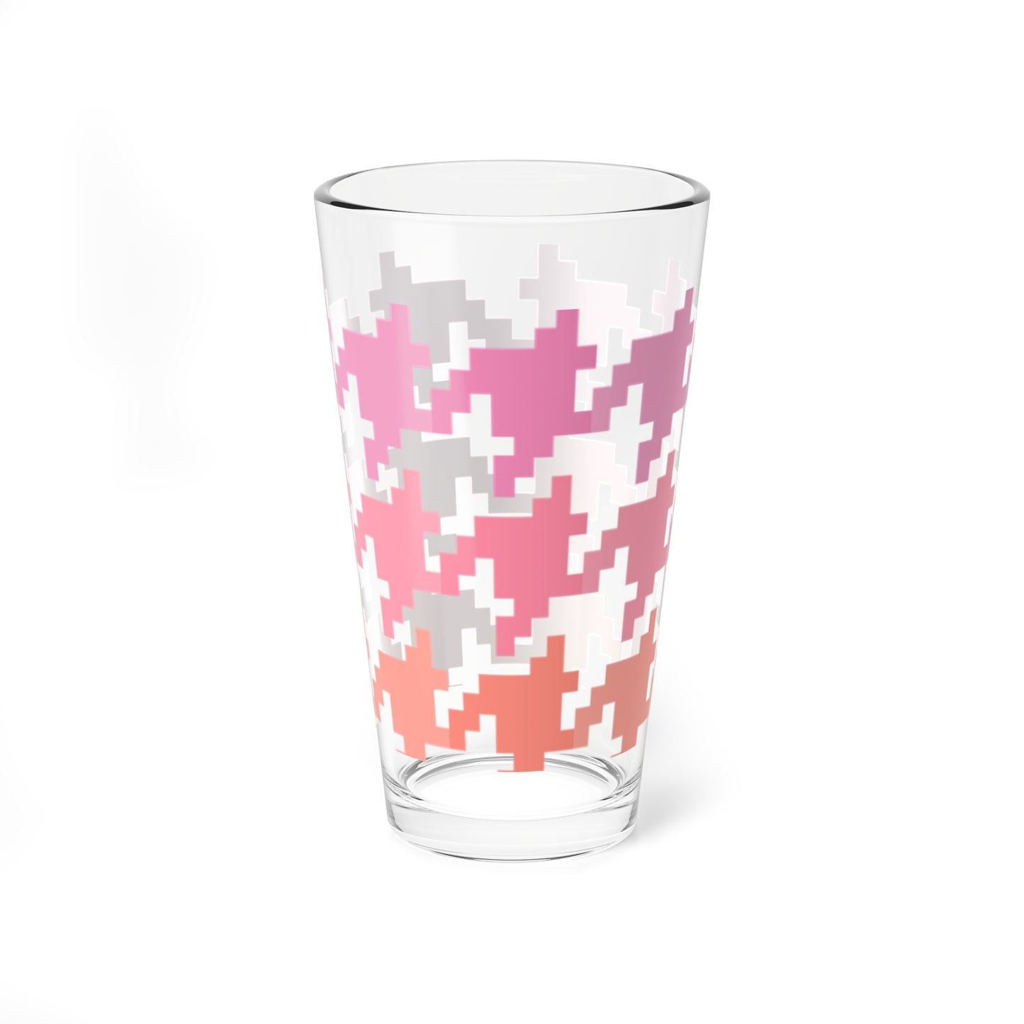 Mixing Glass, 16oz Houndstooth Fun